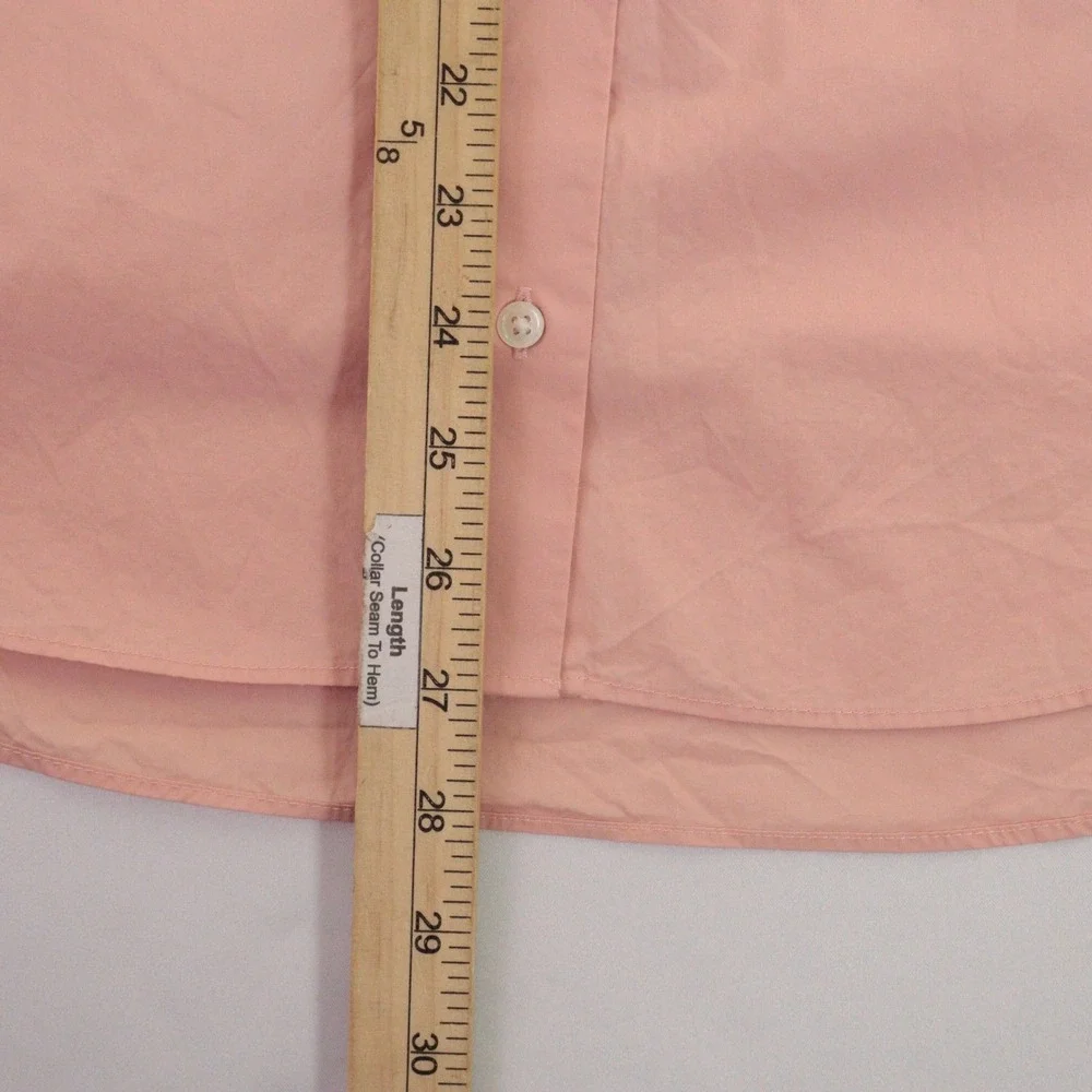 Oroton Button Up‎ Shirt Oversized Quiet Luxury Cotton Pink Women 8